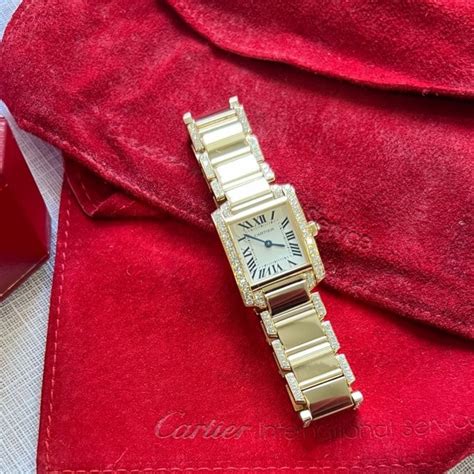 vintage gold cartier watch womens|pre owned watches cartier.